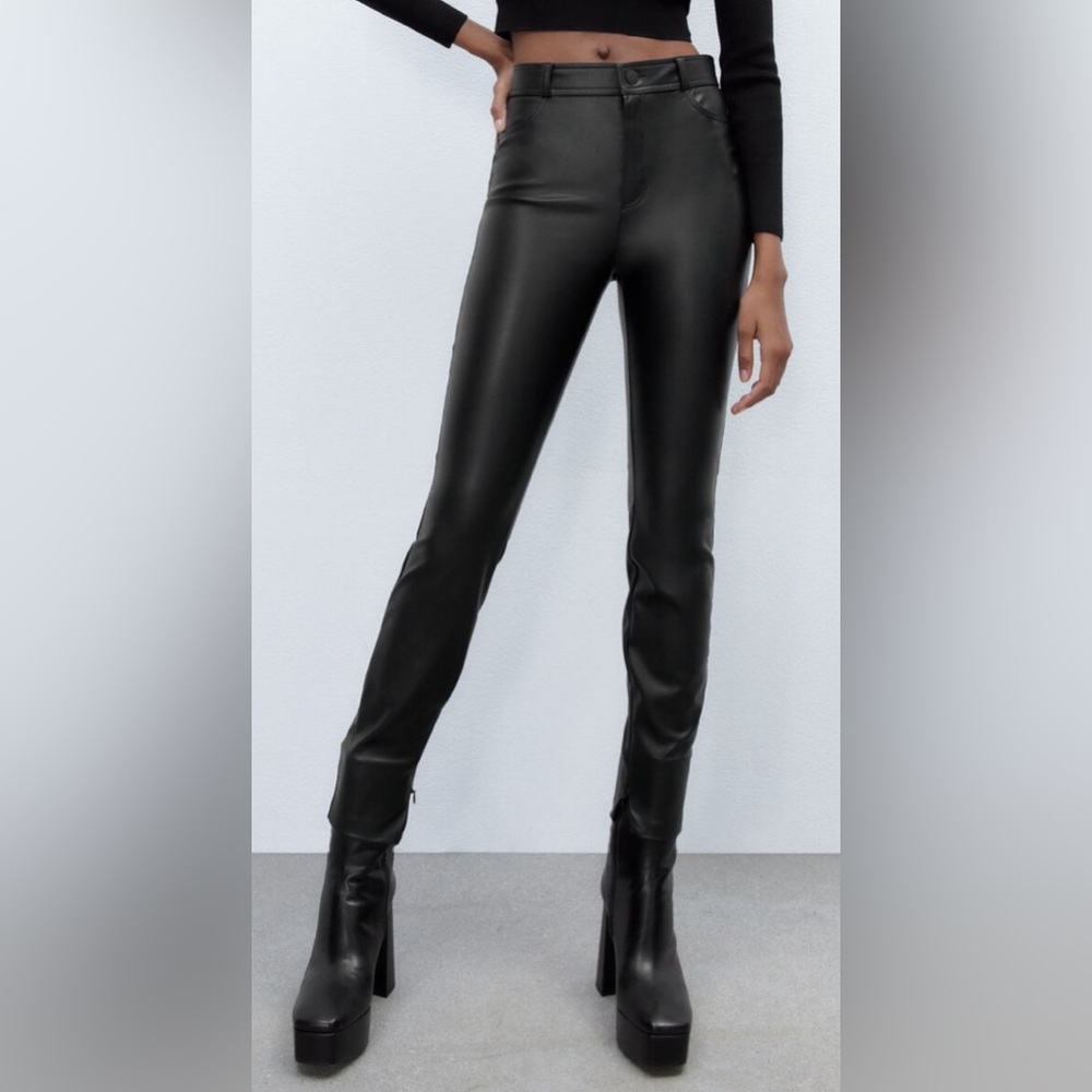 Zara Faux Leather Pants
